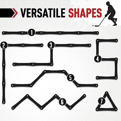 Zealfeel Portable 5-Section Hockey Stickhandling Trainer for On-Ice & Off-Ice Practice