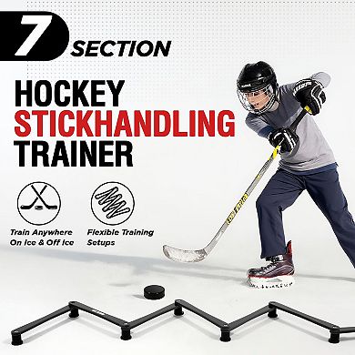 Zealfeel Portable 7-Section Hockey Stickhandling Trainer for On-Ice & Off-Ice Practice