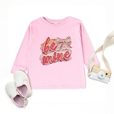 Be Mine Textured Paint - Toddler Long Sleeve Graphic Tee