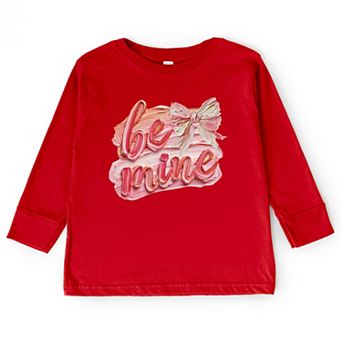 Be Mine Textured Paint - Toddler Long Sleeve Graphic Tee