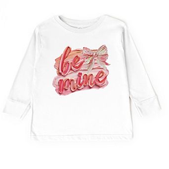 Be Mine Textured Paint - Toddler Long Sleeve Graphic Tee