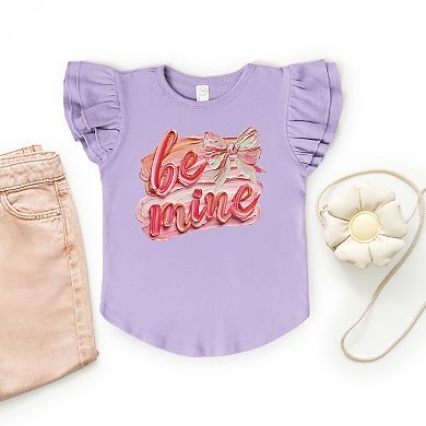 Be Mine Textured Paint - Flutter Sleeve Graphic T-Shirt