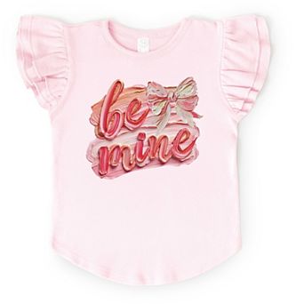 Be Mine Textured Paint - Flutter Sleeve Graphic T-Shirt