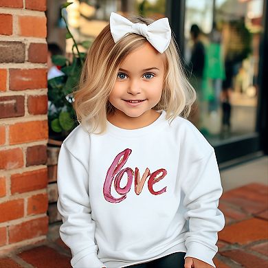 Love Cursive Paint - Youth Graphic Sweatshirt