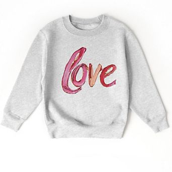 Love Cursive Paint - Youth Graphic Sweatshirt