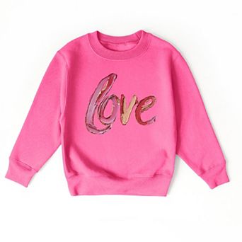 Love Cursive Paint - Youth Graphic Sweatshirt