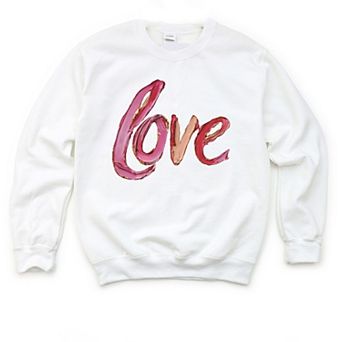 Love Cursive Paint - Youth Graphic Sweatshirt