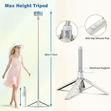 Magnetic Phone Tripod Stand with 360 Rotation Magsafe Holder and Remote Control