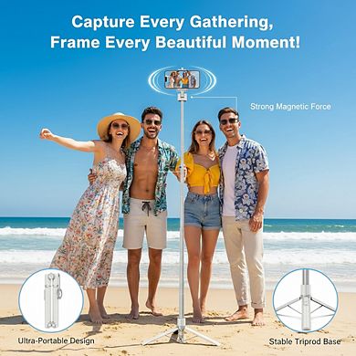 Magnetic Phone Tripod Stand with 360 Rotation Magsafe Holder and Remote Control