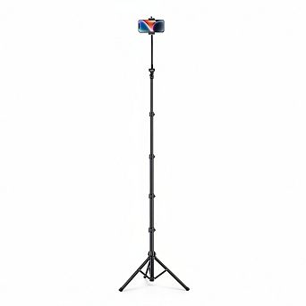 86 Inch Tall Phone Tripod with Flexible Gooseneck and Remote for Selfies