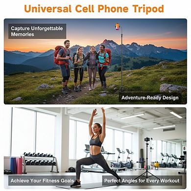86 Inch Tall Phone Tripod with Flexible Gooseneck and Remote for Selfies