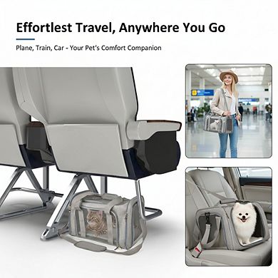 Waterproof Soft Sided Pet Carrier for Travel TSA Approved Collapsible