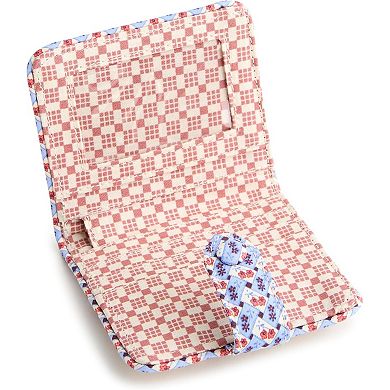 AKSZRI Womens Premium Cotton Small Tab Wallet