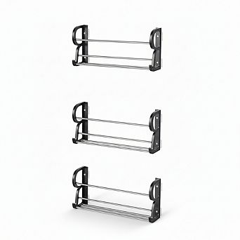 3-Pack Wall Mounted Shoe Rack for RV, No-Drill Sticky Mount for Small Space & Door Organization