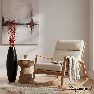 Tall Decorative Black Bamboo Floor Vase with Natural Dried Fillers