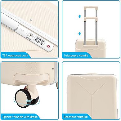 20 inch Carry-on Luggage with Foldable Seat Back