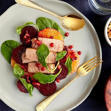 Floral Laser Engraving Design Flatware Set