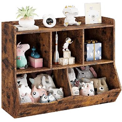 Toy & Book Storage Shelf, Multi-Shelf Cubby Organizer for Kids' Rooms