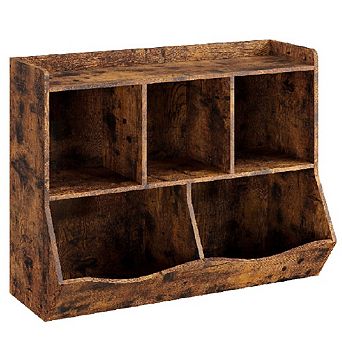 Toy & Book Storage Shelf, Multi-Shelf Cubby Organizer for Kids' Rooms