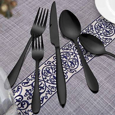 Premium High Quality Black Flatware Set