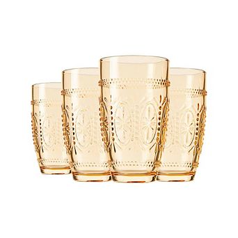 Vintage Romantic Embossed Water Glasses