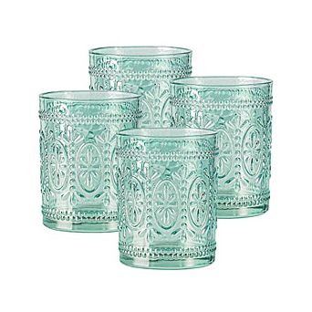 Old Fashioned Embossed Drinking Glasses