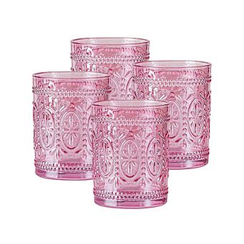 Old Fashioned Embossed Drinking Glasses