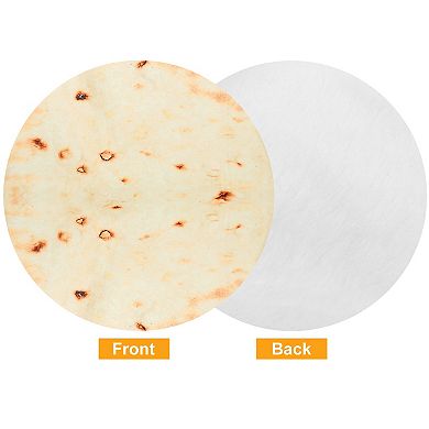 Burrito Tortilla Throw Blanket Soft Round Wrap Swaddle for Adults, Kids, Baby & Pets
