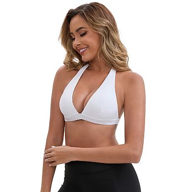 Women's Halter Neck Plunge Wirefree Sports Bras Backless Cozy Breathable Workout Fitness Bralette