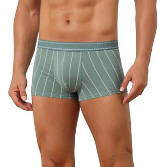 Striped Brief for Men's Stretch Waistband Comfortable Mid-Waisted Boxer Underwear