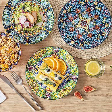 6-piece Porcelain Dessert Plate Set, Cake Plate, Bohemian Style