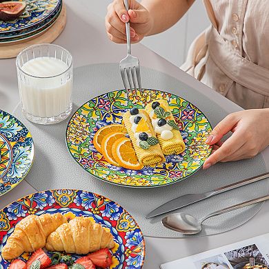 6-piece Porcelain Dessert Plate Set, Cake Plate, Bohemian Style