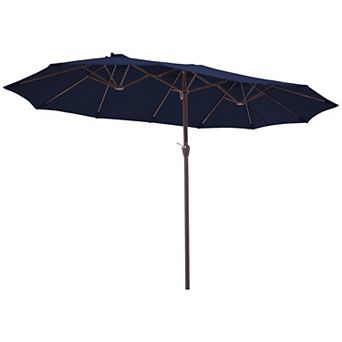 15-ft Steel No-tilt Market Patio Umbrella without Base
