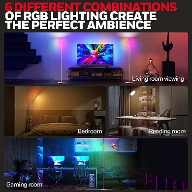 Honeywell F2 Sunturalux Floor Lamp 3000LM Remote Control Dimmable RGB Torchiere Light