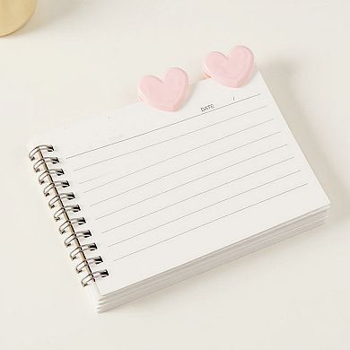 Heart Shape Memo Clips Decorative Desk Organization Set 10 Pairs Cute Planner Accessories