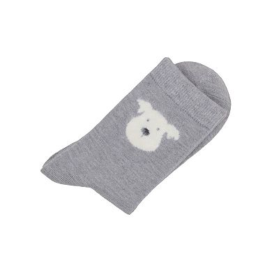 2-Pack Womens Warm Crew Socks Soft Knit Cute Pattern Comfort Fit