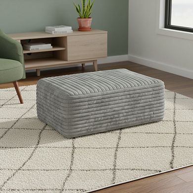Whisen Sofa Ottoman, No Assembly Required, Plush Corduroy Fabric