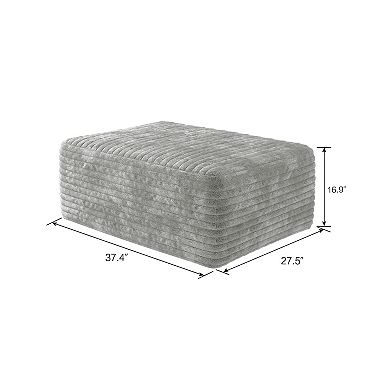 Whisen Sofa Ottoman, No Assembly Required, Plush Corduroy Fabric