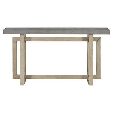 Whisen Contemporary Console Table Entryway Table with Wood Top