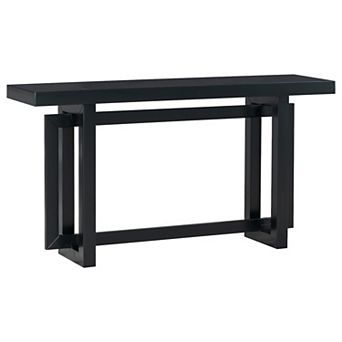 Whisen Contemporary Console Table Entryway Table with Wood Top