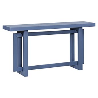 Whisen Contemporary Console Table Entryway Table with Wood Top