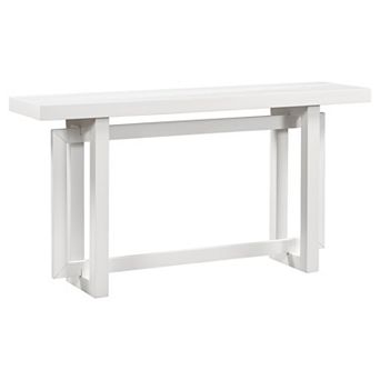 Whisen Contemporary Console Table Entryway Table with Wood Top