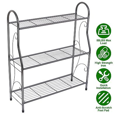 3-Tier Plant Stand Shelf Flower Pot Holder Display Rack & Storage Organizer, 88LBS Capacity