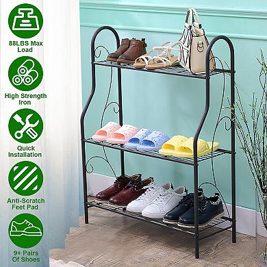 3-Tier Plant Stand Shelf Flower Pot Holder Display Rack & Storage Organizer, 88LBS Capacity