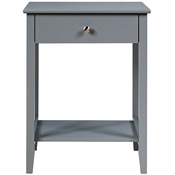 Wooden Nightstand End Table Storage Display