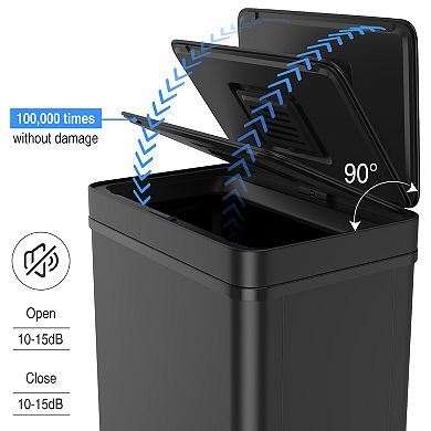 70L Automatic Smart Sensor Trash Can with Odor control compartment,Stainless Steel