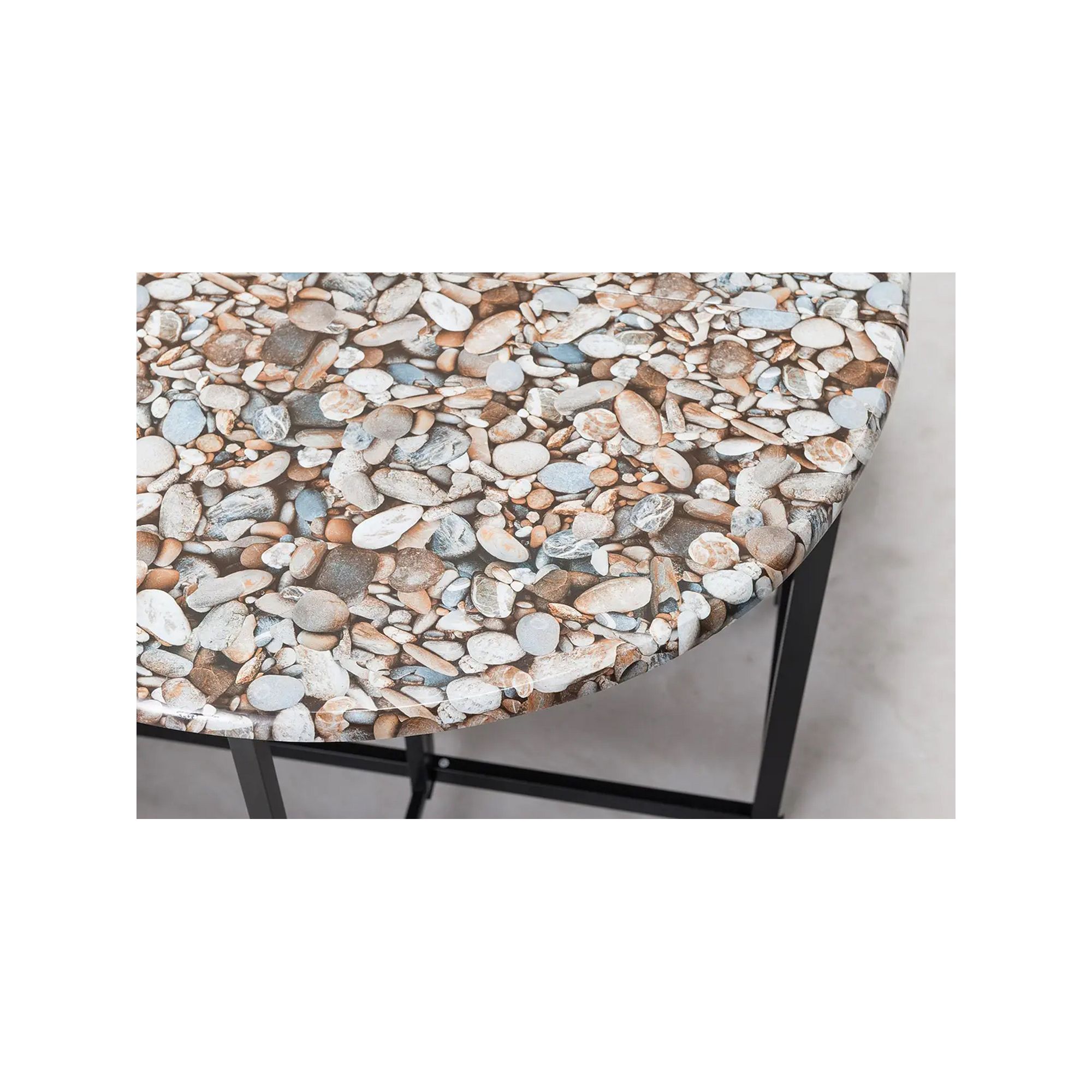 Close-up of speckled stone-pattern table tabletop