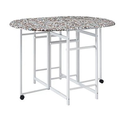 Kings Brand Furniture Comapct Dinette Set With Drop Leaf Table and 2 Comfortable Chair