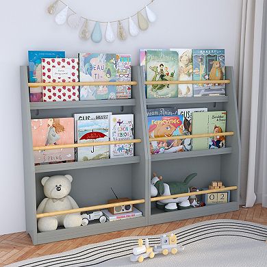 Whisen 3-Tier Kids Bookshelf, Toddler Book Display Shelves