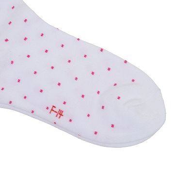 5-Pack Cotton Polka Dot Crew Socks for Women Soft Breathable Comfortable
